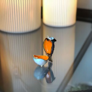 Image of blue bird trinket box open