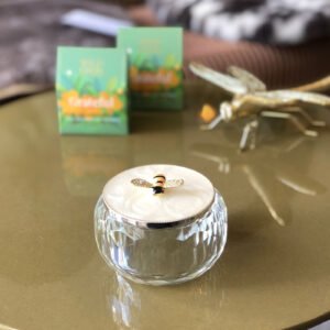crystal enamel bee trinket box