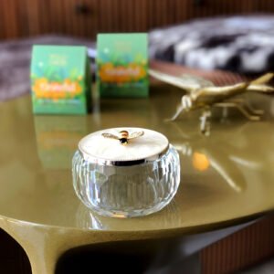 crystal enamel bees trinket box