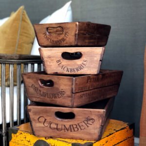 Image of Wooden Garden and Flower Trugs