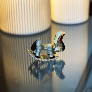 Image of horse trinket box open