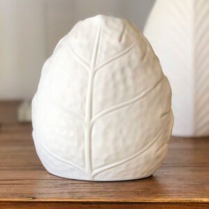 Image of Matt White Leaf Vases
