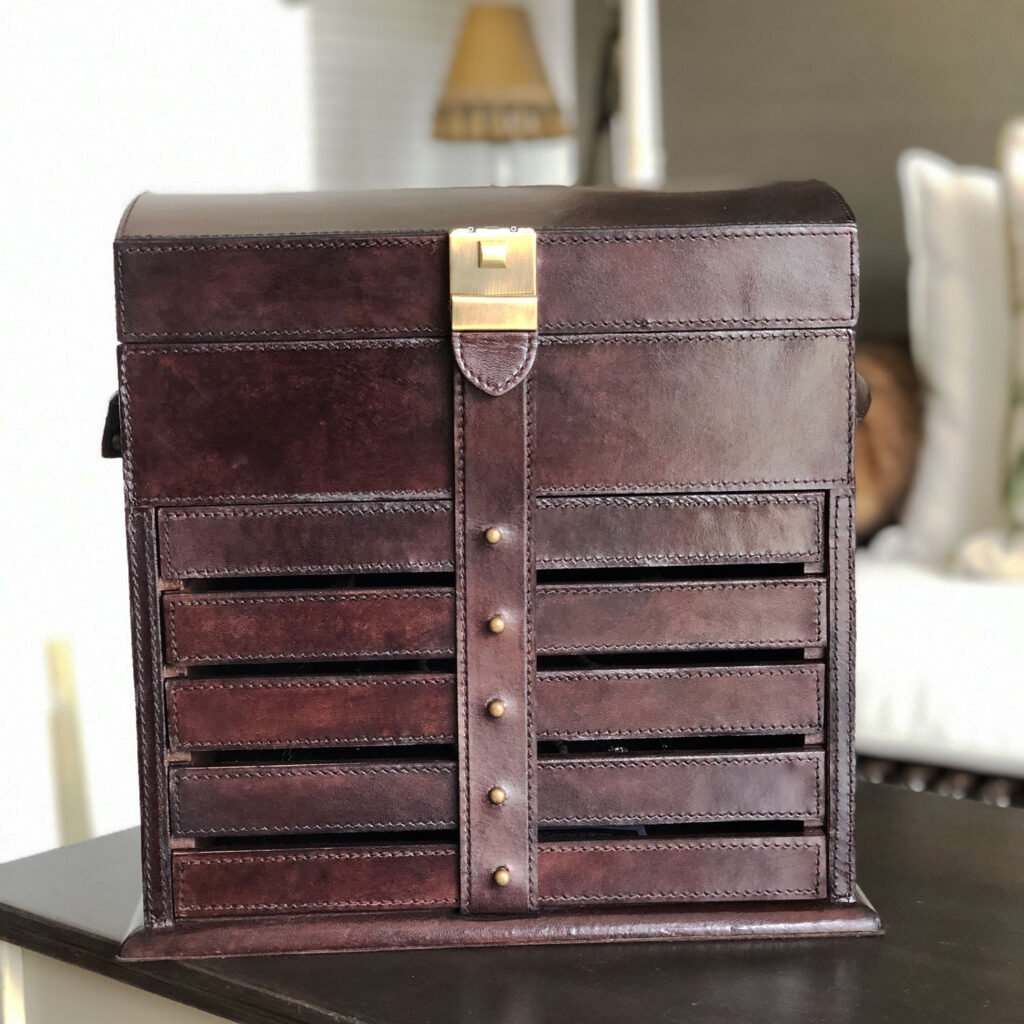 Image of leather jewellery box chch