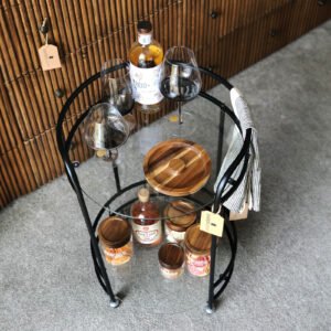 metal bar cart