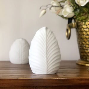 Image of Matt White Leaf Vases
